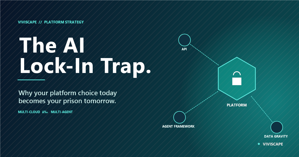 AI vendor lock-in platform strategy visualization showing 89% of enterprises using multi-cloud while agentic AI creates deeper dependencies through API lock-in and data gravity